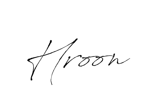 Use a signature maker to create a handwritten signature online. With this signature software, you can design (Antro_Vectra) your own signature for name Hroon. Hroon signature style 6 images and pictures png