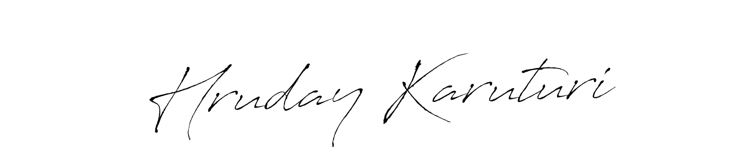 Use a signature maker to create a handwritten signature online. With this signature software, you can design (Antro_Vectra) your own signature for name Hruday Karuturi. Hruday Karuturi signature style 6 images and pictures png