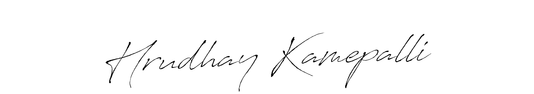 Design your own signature with our free online signature maker. With this signature software, you can create a handwritten (Antro_Vectra) signature for name Hrudhay Kamepalli. Hrudhay Kamepalli signature style 6 images and pictures png