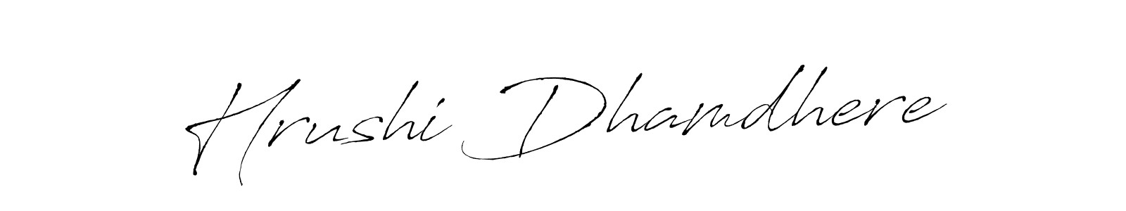 Hrushi Dhamdhere stylish signature style. Best Handwritten Sign (Antro_Vectra) for my name. Handwritten Signature Collection Ideas for my name Hrushi Dhamdhere. Hrushi Dhamdhere signature style 6 images and pictures png