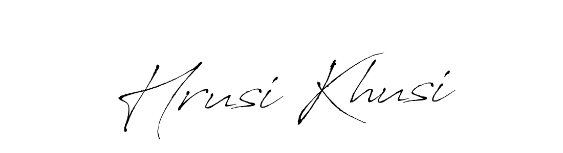 Also we have Hrusi Khusi name is the best signature style. Create professional handwritten signature collection using Antro_Vectra autograph style. Hrusi Khusi signature style 6 images and pictures png