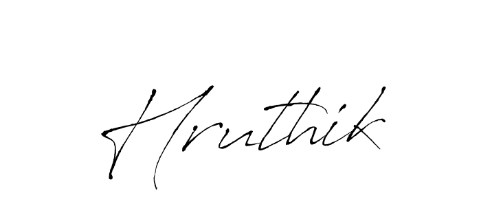 Create a beautiful signature design for name Hruthik. With this signature (Antro_Vectra) fonts, you can make a handwritten signature for free. Hruthik signature style 6 images and pictures png