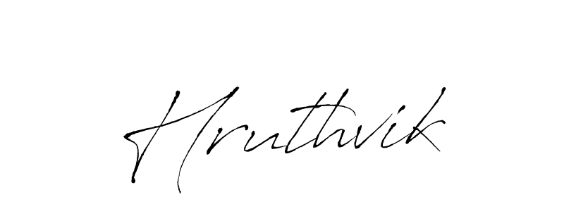 Make a beautiful signature design for name Hruthvik. With this signature (Antro_Vectra) style, you can create a handwritten signature for free. Hruthvik signature style 6 images and pictures png