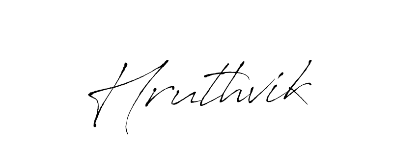 Make a beautiful signature design for name Hruthvik. With this signature (Antro_Vectra) style, you can create a handwritten signature for free. Hruthvik signature style 6 images and pictures png