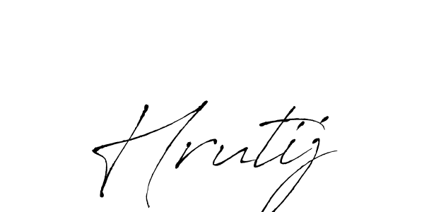 Make a beautiful signature design for name Hrutij. With this signature (Antro_Vectra) style, you can create a handwritten signature for free. Hrutij signature style 6 images and pictures png