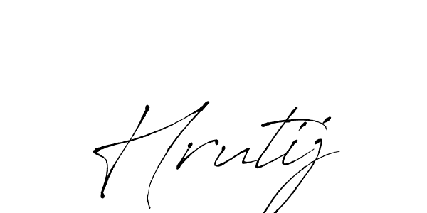 Create a beautiful signature design for name Hrutij. With this signature (Antro_Vectra) fonts, you can make a handwritten signature for free. Hrutij signature style 6 images and pictures png