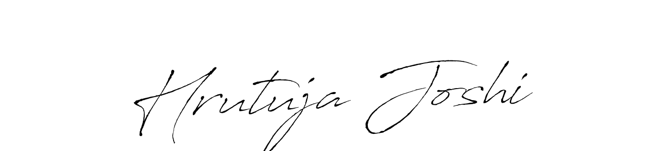 Make a beautiful signature design for name Hrutuja Joshi. With this signature (Antro_Vectra) style, you can create a handwritten signature for free. Hrutuja Joshi signature style 6 images and pictures png