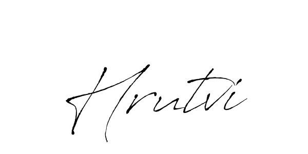 Create a beautiful signature design for name Hrutvi. With this signature (Antro_Vectra) fonts, you can make a handwritten signature for free. Hrutvi signature style 6 images and pictures png