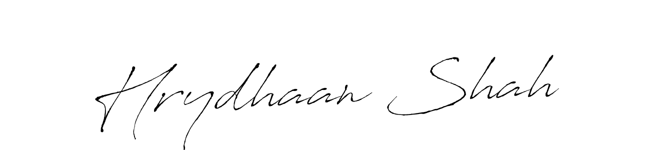 The best way (Antro_Vectra) to make a short signature is to pick only two or three words in your name. The name Hrydhaan Shah include a total of six letters. For converting this name. Hrydhaan Shah signature style 6 images and pictures png