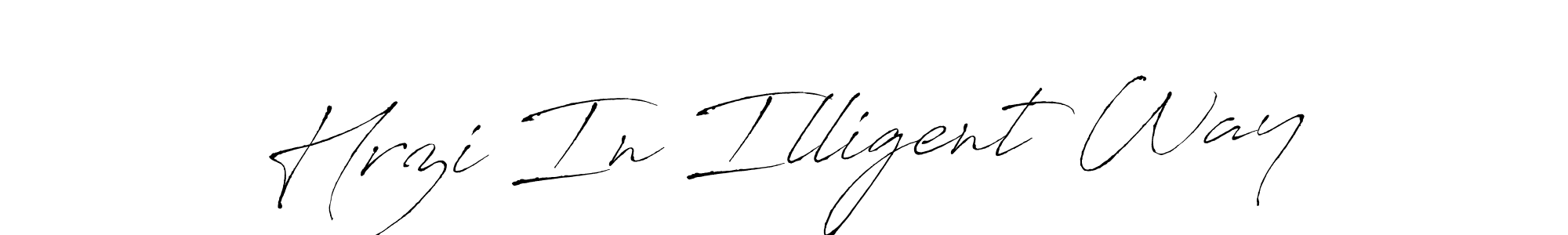 The best way (Antro_Vectra) to make a short signature is to pick only two or three words in your name. The name Hrzi In Illigent Way include a total of six letters. For converting this name. Hrzi In Illigent Way signature style 6 images and pictures png