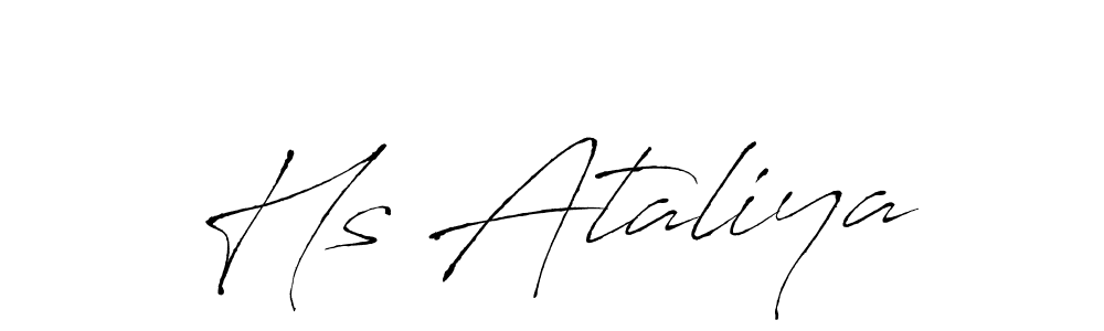 How to make Hs Ataliya name signature. Use Antro_Vectra style for creating short signs online. This is the latest handwritten sign. Hs Ataliya signature style 6 images and pictures png
