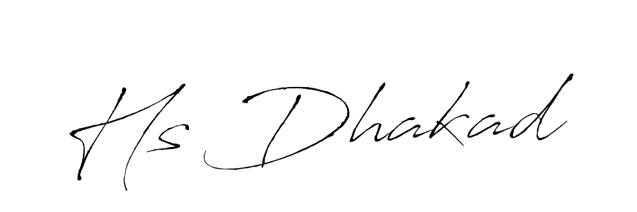 Design your own signature with our free online signature maker. With this signature software, you can create a handwritten (Antro_Vectra) signature for name Hs Dhakad. Hs Dhakad signature style 6 images and pictures png