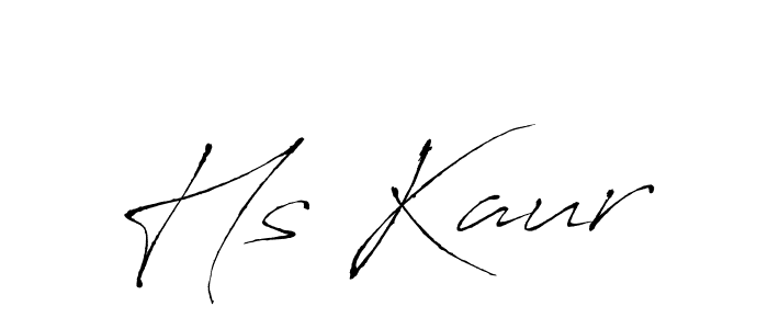 Hs Kaur stylish signature style. Best Handwritten Sign (Antro_Vectra) for my name. Handwritten Signature Collection Ideas for my name Hs Kaur. Hs Kaur signature style 6 images and pictures png