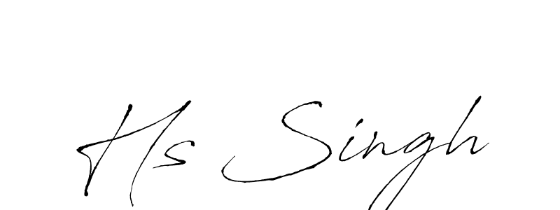 How to make Hs Singh signature? Antro_Vectra is a professional autograph style. Create handwritten signature for Hs Singh name. Hs Singh signature style 6 images and pictures png