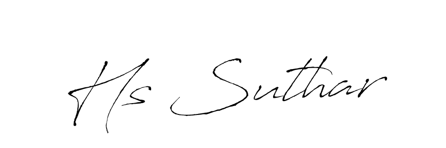Also we have Hs Suthar name is the best signature style. Create professional handwritten signature collection using Antro_Vectra autograph style. Hs Suthar signature style 6 images and pictures png