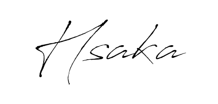 Create a beautiful signature design for name Hsaka. With this signature (Antro_Vectra) fonts, you can make a handwritten signature for free. Hsaka signature style 6 images and pictures png