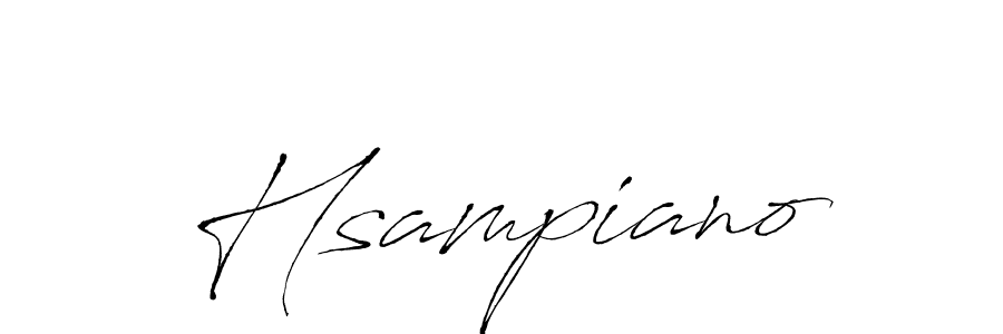 Use a signature maker to create a handwritten signature online. With this signature software, you can design (Antro_Vectra) your own signature for name Hsampiano. Hsampiano signature style 6 images and pictures png