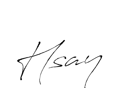 Hsay stylish signature style. Best Handwritten Sign (Antro_Vectra) for my name. Handwritten Signature Collection Ideas for my name Hsay. Hsay signature style 6 images and pictures png