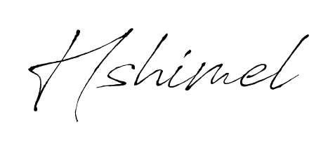 Get inspired by this graceful Antro_Vectra signature style for name Hshimel. Smooth loops and balanced proportions for everyday use. Hshimel signature style 6 images and pictures png