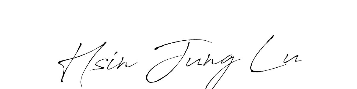 Make a beautiful signature design for name Hsin Jung Lu. With this signature (Antro_Vectra) style, you can create a handwritten signature for free. Hsin Jung Lu signature style 6 images and pictures png