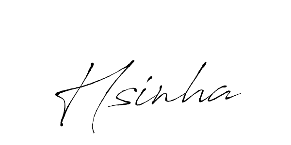 Design your own signature with our free online signature maker. With this signature software, you can create a handwritten (Antro_Vectra) signature for name Hsinha. Hsinha signature style 6 images and pictures png