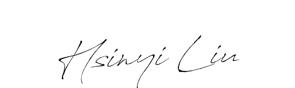 Antro_Vectra is a professional signature style that is perfect for those who want to add a touch of class to their signature. It is also a great choice for those who want to make their signature more unique. Get Hsinyi Liu name to fancy signature for free. Hsinyi Liu signature style 6 images and pictures png