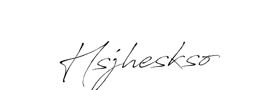 Make a beautiful signature design for name Hsjheskso. With this signature (Antro_Vectra) style, you can create a handwritten signature for free. Hsjheskso signature style 6 images and pictures png