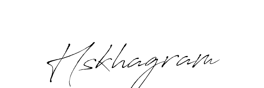 Make a beautiful signature design for name Hskhagram. With this signature (Antro_Vectra) style, you can create a handwritten signature for free. Hskhagram signature style 6 images and pictures png