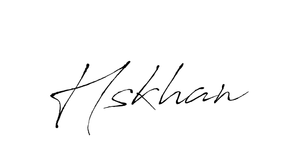 Design your own signature with our free online signature maker. With this signature software, you can create a handwritten (Antro_Vectra) signature for name Hskhan. Hskhan signature style 6 images and pictures png