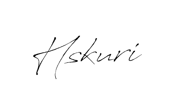 Make a beautiful signature design for name Hskuri. With this signature (Antro_Vectra) style, you can create a handwritten signature for free. Hskuri signature style 6 images and pictures png