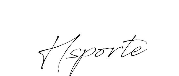 Create a beautiful signature design for name Hsporte. With this signature (Antro_Vectra) fonts, you can make a handwritten signature for free. Hsporte signature style 6 images and pictures png