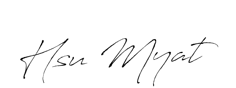 Make a beautiful signature design for name Hsu Myat. With this signature (Antro_Vectra) style, you can create a handwritten signature for free. Hsu Myat signature style 6 images and pictures png