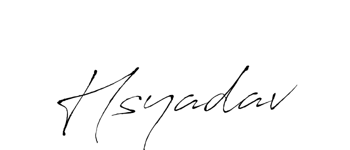 Similarly Antro_Vectra is the best handwritten signature design. Signature creator online .You can use it as an online autograph creator for name Hsyadav. Hsyadav signature style 6 images and pictures png