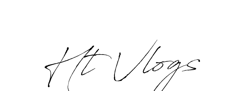 Similarly Antro_Vectra is the best handwritten signature design. Signature creator online .You can use it as an online autograph creator for name Ht Vlogs. Ht Vlogs signature style 6 images and pictures png