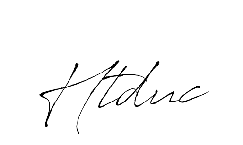 Design your own signature with our free online signature maker. With this signature software, you can create a handwritten (Antro_Vectra) signature for name Htduc. Htduc signature style 6 images and pictures png