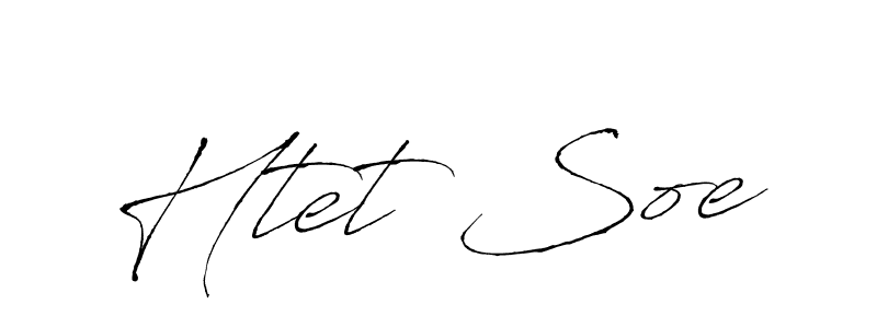 Create a beautiful signature design for name Htet Soe. With this signature (Antro_Vectra) fonts, you can make a handwritten signature for free. Htet Soe signature style 6 images and pictures png