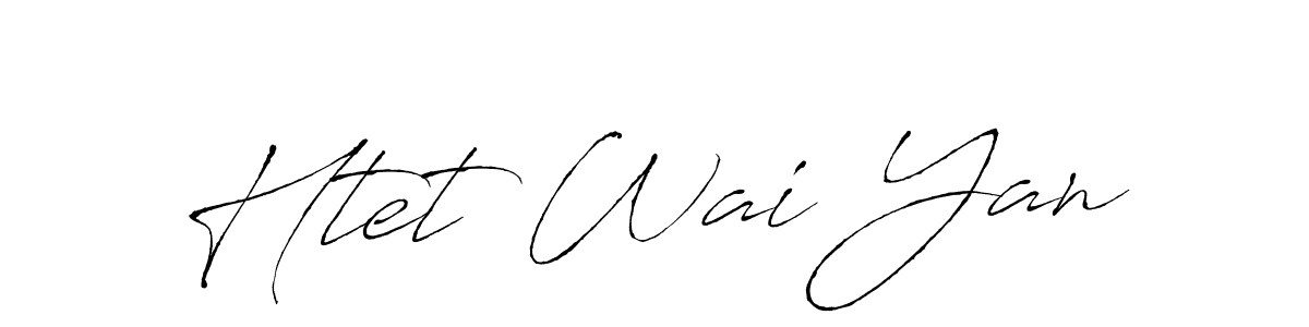 Create a beautiful signature design for name Htet Wai Yan. With this signature (Antro_Vectra) fonts, you can make a handwritten signature for free. Htet Wai Yan signature style 6 images and pictures png
