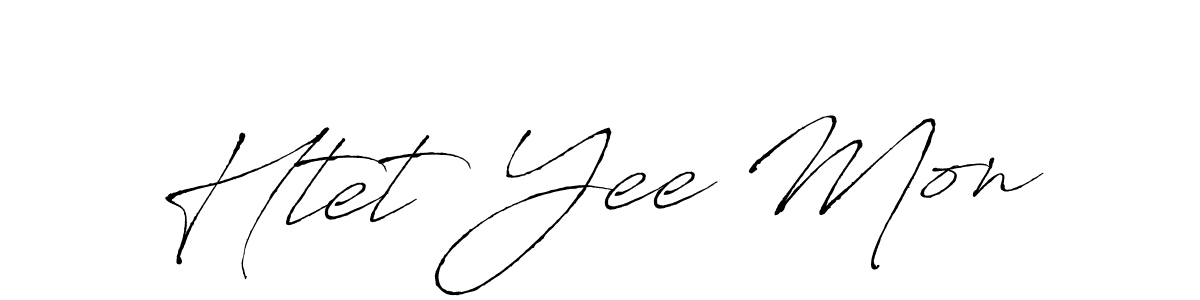 Also You can easily find your signature by using the search form. We will create Htet Yee Mon name handwritten signature images for you free of cost using Antro_Vectra sign style. Htet Yee Mon signature style 6 images and pictures png