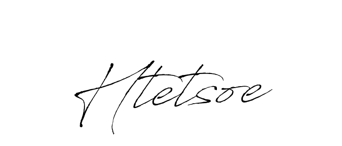 Design your own signature with our free online signature maker. With this signature software, you can create a handwritten (Antro_Vectra) signature for name Htetsoe. Htetsoe signature style 6 images and pictures png