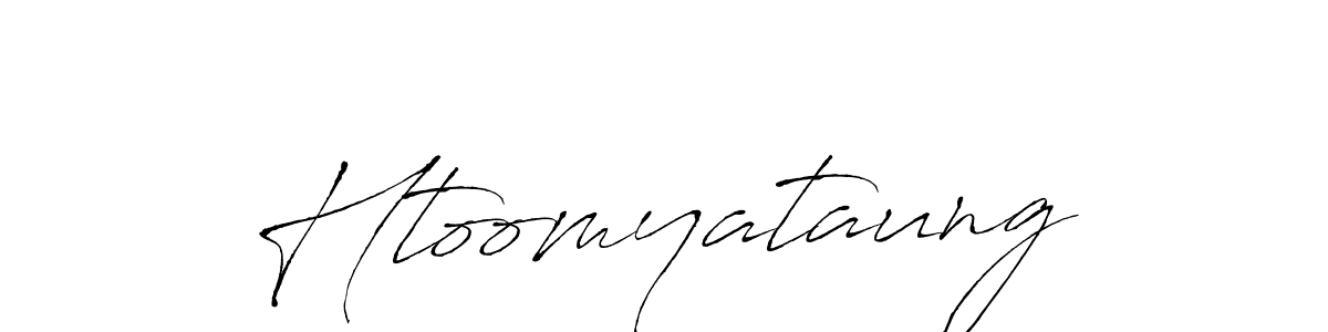 Design your own signature with our free online signature maker. With this signature software, you can create a handwritten (Antro_Vectra) signature for name Htoomyataung. Htoomyataung signature style 6 images and pictures png