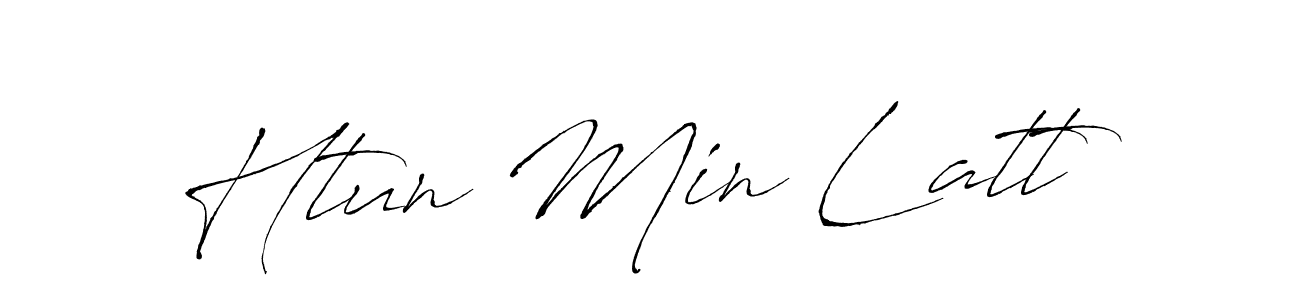 Create a beautiful signature design for name Htun Min Latt. With this signature (Antro_Vectra) fonts, you can make a handwritten signature for free. Htun Min Latt signature style 6 images and pictures png