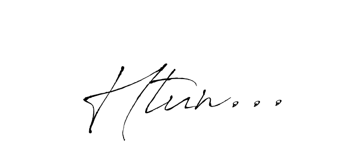The best way (Antro_Vectra) to make a short signature is to pick only two or three words in your name. The name Htun... include a total of six letters. For converting this name. Htun... signature style 6 images and pictures png
