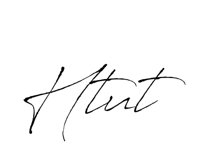 Design your own signature with our free online signature maker. With this signature software, you can create a handwritten (Antro_Vectra) signature for name Htut. Htut signature style 6 images and pictures png