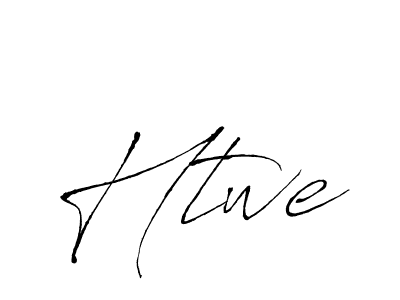The best way (Antro_Vectra) to make a short signature is to pick only two or three words in your name. The name Htwe include a total of six letters. For converting this name. Htwe signature style 6 images and pictures png