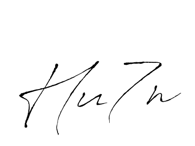 Create a beautiful signature design for name Hu7n. With this signature (Antro_Vectra) fonts, you can make a handwritten signature for free. Hu7n signature style 6 images and pictures png