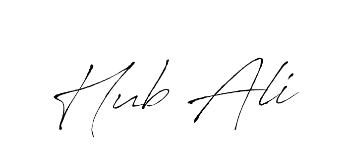 How to make Hub Ali signature? Antro_Vectra is a professional autograph style. Create handwritten signature for Hub Ali name. Hub Ali signature style 6 images and pictures png