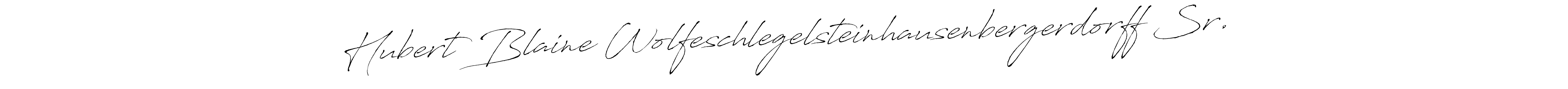 How to make Hubert Blaine Wolfeschlegelsteinhausenbergerdorff Sr. name signature. Use Antro_Vectra style for creating short signs online. This is the latest handwritten sign. Hubert Blaine Wolfeschlegelsteinhausenbergerdorff Sr. signature style 6 images and pictures png