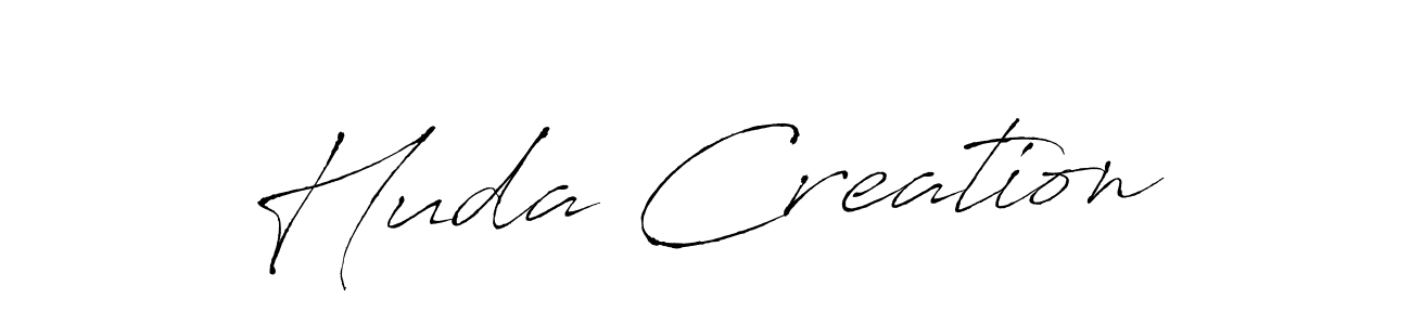 Huda Creation stylish signature style. Best Handwritten Sign (Antro_Vectra) for my name. Handwritten Signature Collection Ideas for my name Huda Creation. Huda Creation signature style 6 images and pictures png