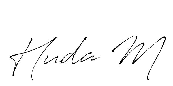 if you are searching for the best signature style for your name Huda M. so please give up your signature search. here we have designed multiple signature styles  using Antro_Vectra. Huda M signature style 6 images and pictures png