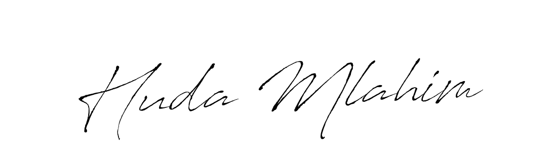 Make a beautiful signature design for name Huda Mlahim. With this signature (Antro_Vectra) style, you can create a handwritten signature for free. Huda Mlahim signature style 6 images and pictures png